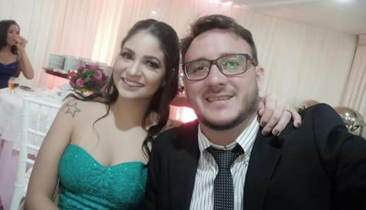 Anuxa Alencar e Pablo Henrique na festa de casamento